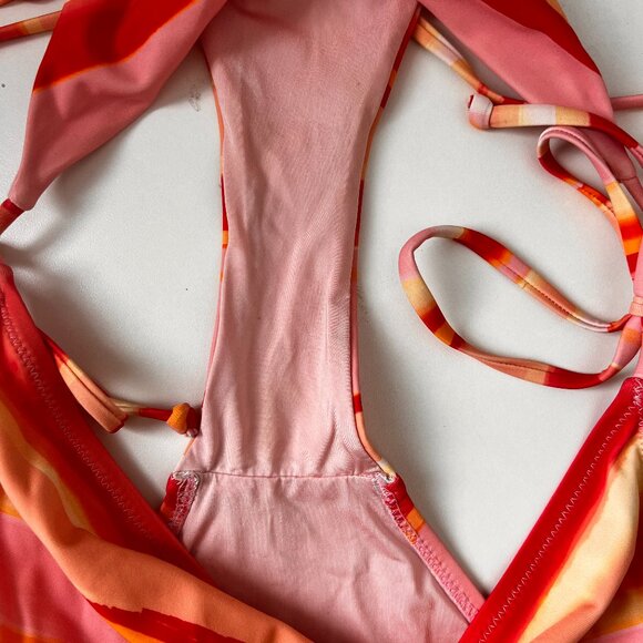 Milly Cabana Sunset Stripe Bikini Set (Size M) - Picture 4 of 5